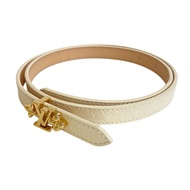 Pre-owned LOUIS VUITTON M8489 LV Gram 15mm Reversible LV Logo Belt, White