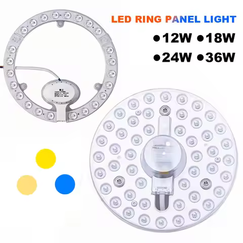 High Brightness LED Module LED Ring PANEL Circle Light 12W-36W AC220V White/Tricolor Dimming Circula