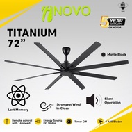 INOVO Titanium 72“ DC motor Ceiling Fan with 8 Blades Remote Control / Kipas Siling Besar