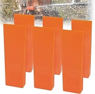 Poweka 10'' Tree Felling Wedges with Spikes for Safe Cutting, Orange ABS Plastic Wood Splitting Tree