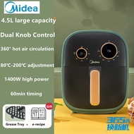 Midea Air Fryer Household 4.5L Non-fried French Fries Chicken Wings Cake Baking Oven Smart Electric Fryer Large Capacity Air Fryer