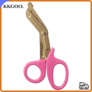 KKGOO Nurse Scissors, Stainless Steel Titanium plating Trauma Shears, Compact 18cm Bandage Scissors