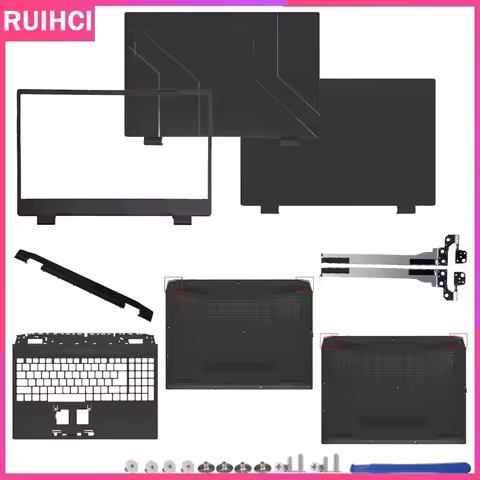 New New Laptop LCD Back Cover Front Bezel keyboard Palmrest Bottom Case Hinge For Nitro 5 AN515-46 A