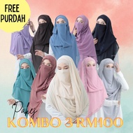 Hijab Galeria Shawl Sulam Shawl Heavy Chiffon Shawl Labuh 2 Meter