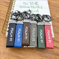 Faith Metal Keychain Psalm 91 keychain for car Keys motor keys