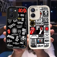 Q-8 Fashion Rock Band Black white Case for VIVO Y27 Y36 Y28 Y03 Y18E Y18S Y03t Y18i Y18 Y28S Y27S 5G