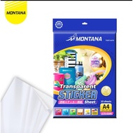 A4 TRANSPARENT PAPER STICKER 170 GSM Montana (10 sheets)