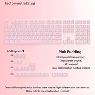 Fcsg 130 Keys Pudding Keycaps Set for 61% 68% 84% 87% 98% Layout RGB Keyboard Jelly