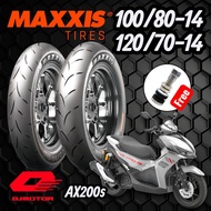 Maxxis Tayar Qjmotor Ax200s Maxis Tires 100/80-14 ,120/70-14 Victra S98st Tyre Combo Scooter Tayar