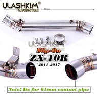 Suitable for Kawasaki Motorcycle ZX10R ZX6R Restoration Special Stainless Steel Middle Exhaust Pipe