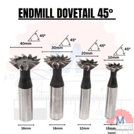 Dovetail End mill 45degree 45 degree endmill bird tail grooving