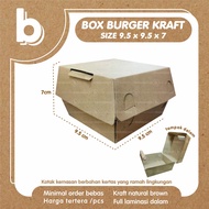 M Kraft Foodgrade Burger Box 9.5x9.5x7 I BBMKF00218