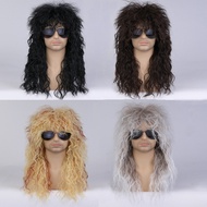 Beggar wig long curly hair stage Halloween hot sale men's voluminous hairstyle beggar full head wig 