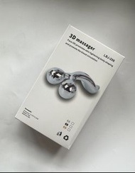 (全新 可包順豐) 銀色 3D鉑金塑顏V面按摩儀 Silver 3D Micro current Face V-lift and Body Massager 太陽能 微電流 滾輪 塑形 瘦臉 身體雙滾