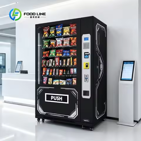 Snack and Drink Vending Machine, 21.5 Inch Touch Screen Automatic Combo Customized for School Office