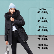 Hitchie -15Deg Women Thick Hoodie Winter Down Cold Jacket Woman Fleece Baju Sejuk Tebal Parka Korean