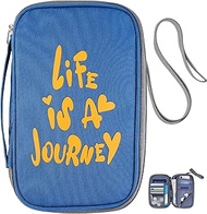 Travel Passport Pouch, Travel Document Pouch with Anti-Theft RFID Blocking, Travel Organizer Wallets