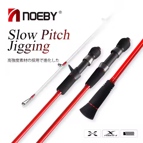 NOEBY Slow Pitch Jigging Rod 1.68m 1.83m 2-Piece Spinning & Casting Carbon Boat Saltwater Rod Max Lu
