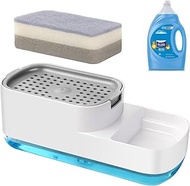 Dish Soap Dispenser for Dawn, Dish Soap Dispenser with Sponge Holder for Kitchen, Plastic, Reusable 