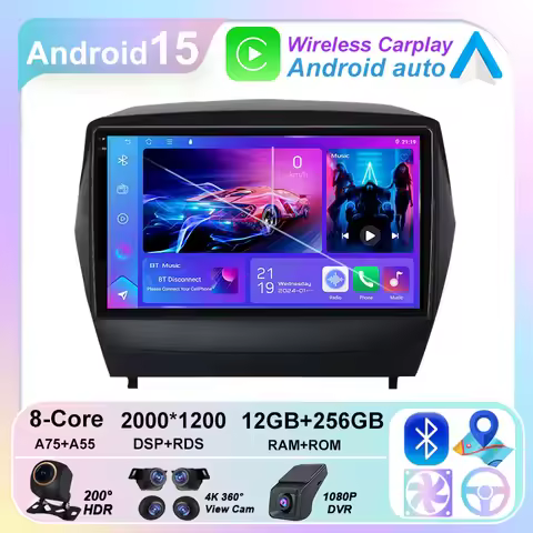 DVD Android 15 For ix35 Hyundai Tucson 2 LM IX35 2009-2015 Radio Car Dvd Radio CPU HDR Stereo Head U