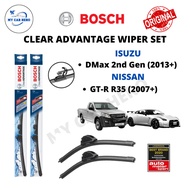 BOSCH Clear Advantage U Hook Wiper Set for Isuzu DMax 2nd Gen (2013+) / Nissan GT-R GTR (R35) (2007+