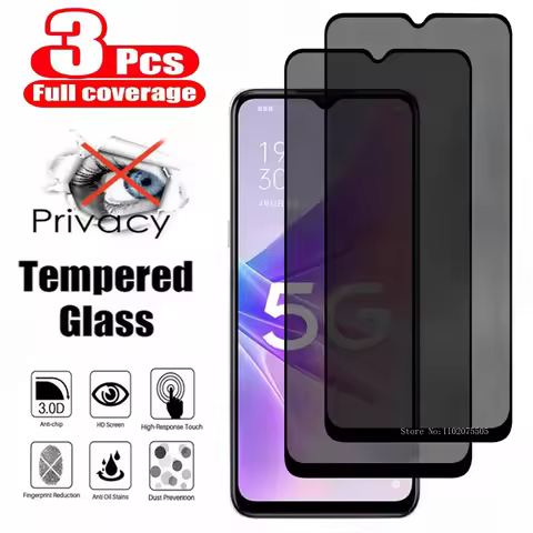 3PCS 9H Privacy Tempered Glass FIlm For Vivo Y72 Y73 Y75 Y76 Y31 Y32 Y33 Y33t Y33e Y51 Y53 Y73s Scre