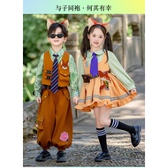 [Ready Stock] Crazy Zoo Children's Performance Costume Boy Nick Fox Suit Autumn Clothes Girl cos Dre