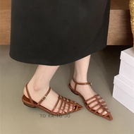 Sandal Wanita Heels ujung Lancip Hak 3cm Terbaru Kekinian