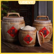 Jingdezhen ceramic rice storage container 5 kilo/10 kg/25kg big clay jar with lid rice keeper