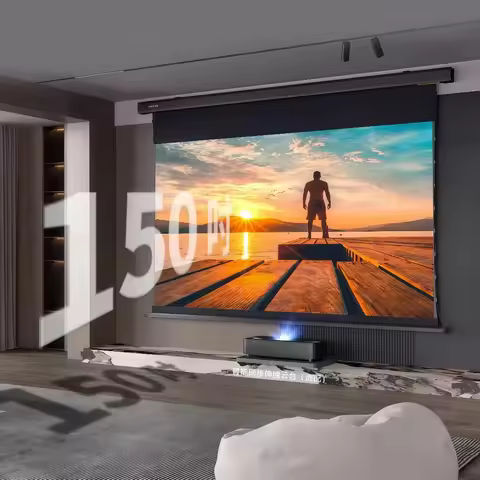150 Inch Electric Tension Drop Down Screen PET Crystal Motorized Ultra Short Throw Projector Screen 
