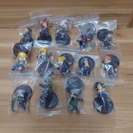 絕版 鳴門 卡卡西 我愛羅 曉 佐助 宇智波鼬 兄弟 鹿丸 水門 自來也 蛤蟆仙人 宇智波 狐忍 內輪 火影忍者 結印 扭蛋 盒玩 Figure Naruto Ninja 懷舊 復古 玩具收藏