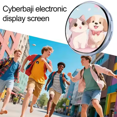 Cyber Badge Electronic Display Screen Bluetooth 6.0 Support Images/GIFs/Videos Multi-Image Touch Con