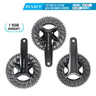 RYET 2X Road Bike Chainring Set 155g Ultra Lightweight CNC 7075-T6 Alloy 50-34T 52-36T 54-40T for Sh