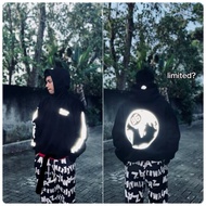 Reflective Rainbow Hoodie "86" Artkanedream Limited Korean INS Moto street style hoodie