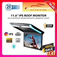 11.6 Inch car roof monitor led ips screen Roof Mount Full HD Display TV MP5 USB SD HDMI Mpv Alza, Es