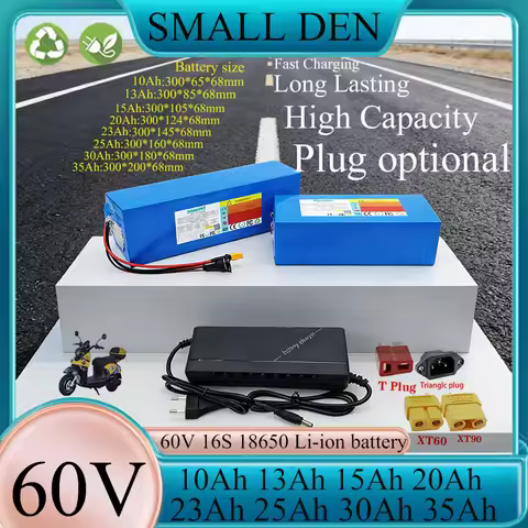 new 60V 10Ah 13Ah 15Ah 20Ah 23Ah 30Ah 35A 18650 Lithium battery pack For 2500W electric motorcycle s
