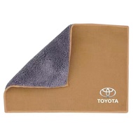 GTIOATO Suede Car Wash Cloth Microfiber Towel For Car Auto Cleaning Drying Cloth Hemming Super Absorbent Thick Car Wash Microfiber Towel Car Accessories For Toyota Wish Sienta Yaris Altis Vios Corolla CHR Hiace Fortuner Harrier Commuter Hilux Revo Prius
