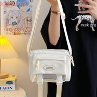 XINLEEN Transparent Itabag, Japanese Y2k JK Crossbody Lolita Shoulder Bag with Badge Display Harajuk