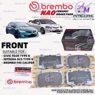 HONDA CIVIC TYPE R FD2R / INTEGRA DC5 TYPE R (BREMBO CALIPER) - BREMBO BRAKE PADS / CERAMIC NAO BRAK