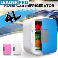 4L Car Refrigerator Electric Portable Mini Fridge Cooling Heating Freezer 48-60W 12V/220V Compressor for Car Home Office Picnic -5~65