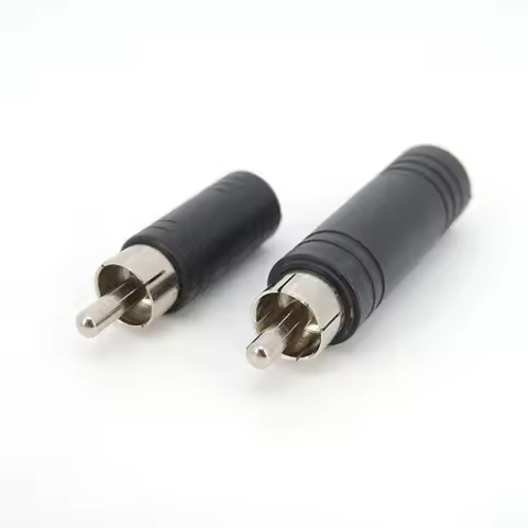 1Pcs RCA Male Plug to 6.35mm 6.5mm to 3.5mm 3Pole Stereo Female Jack Adapter 6.35 3.5 Audio M/F Conn