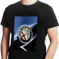 T-shirt Alfa Romeo Tshirt Unisex Casual 100% Cotton Black T-SHIRT