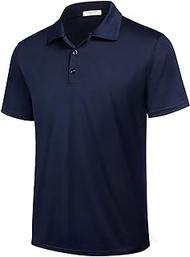 Men's Golf Shirt Quick Dry Short Sleeve Athletic Workout T-Shirts Lightweight Sports Polo Shirts