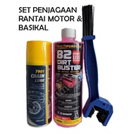 82 Dirt Buster Chain Cleaner + Mannol  Chainlube + Chain Brush pencuci rantai sabun Dirtbuster for motor bike