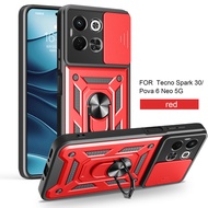 For Tecno Spark 30 5G Case Shockproof Kickstand Hard Push Pull Camera Protection Phone Case For Tecn
