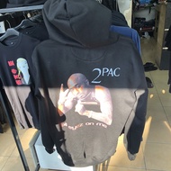 2Pac All Eyez on Me Tupac Shakur Hoodie Black Casual Unisex Black Cotton Fleece Material | PULLOVER 