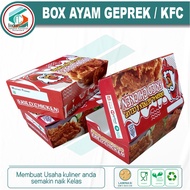 Dip Box (100 pieces) Paper Lunch Box Fried Chicken Dkriuk Geprek Chicken Ivory Premium Laminated