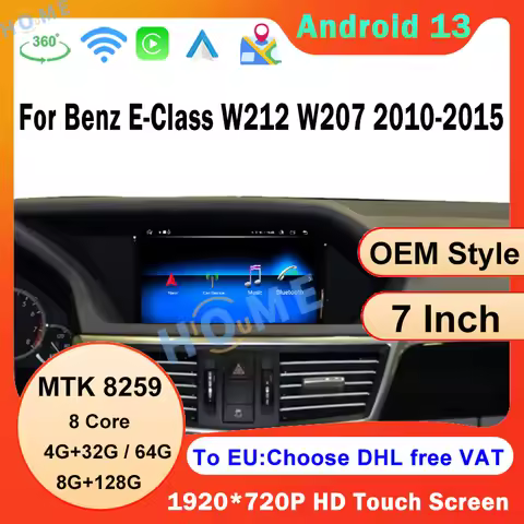 7" OEM Style Android 13 Car Radio Screen For Mercedes E W212 W207 C207 Carplay Auto IPS Touch Car Mu