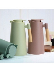 1000ML/33.8oz Vacuum Insulated Hot Water Bottle With Push Button One-Click Dispenser, Nordic Style T