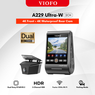 VIOFO A229 Ultra-W 2CH Dash Cam - 4K+4K Dual HDR Sony STARVIS 2